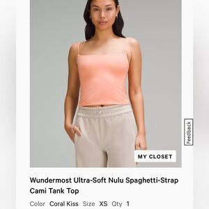 Lululemon Wundermost Tank